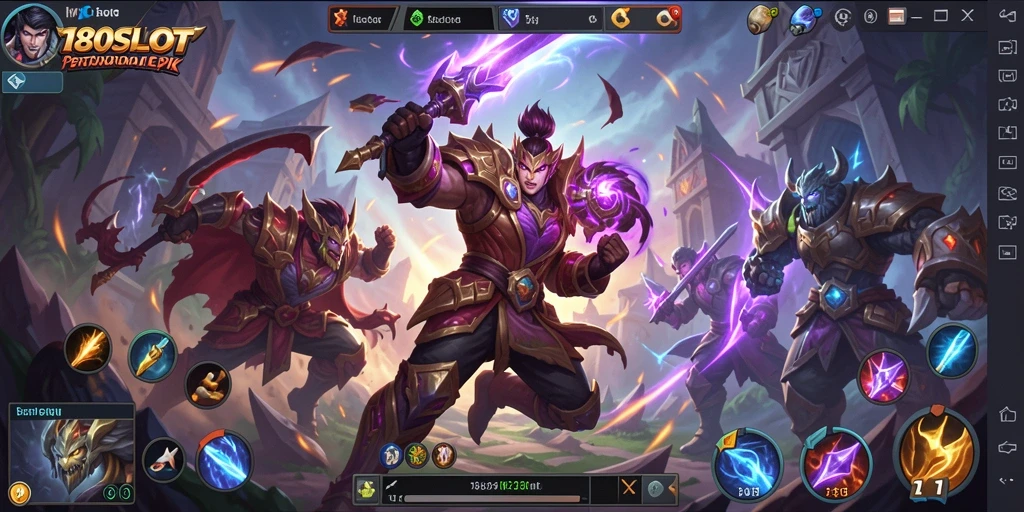 Tampilan gameplay seru di 180SLOT saat pertarungan berlangsung.