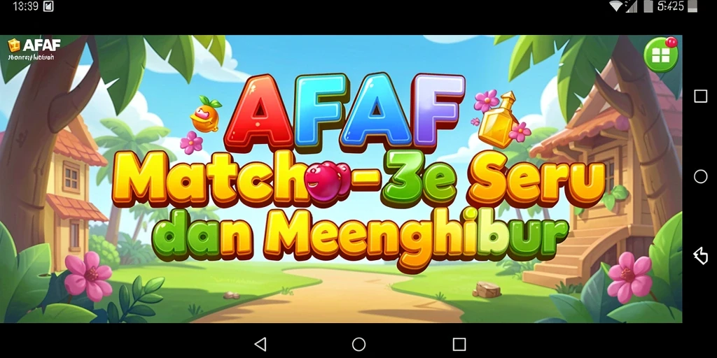 Tampilan gameplay AFAF dengan berbagai objek yang harus dicocokkan.