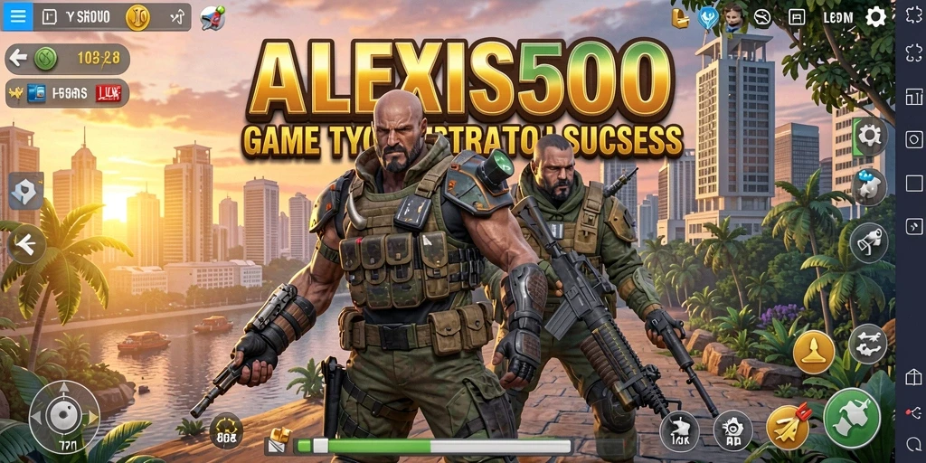 Tampilan gameplay ALEXIS500 yang mendebarkan dan strategis.