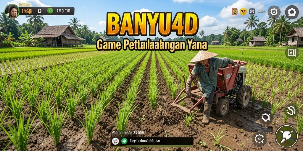 Tangkapan layar menunjukkan gameplay menarik dalam BANYU4D saat bertani.