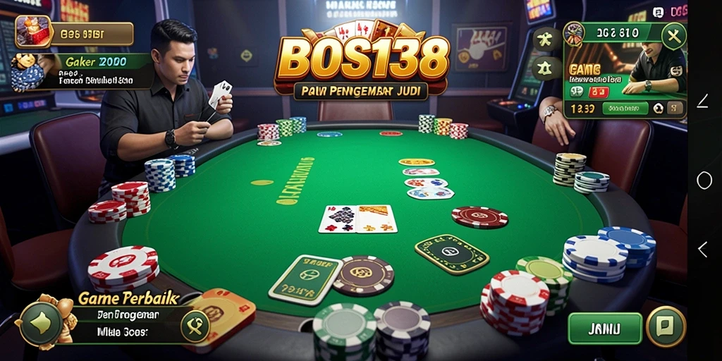 Screenshot gameplay Poker yang menegangkan di BOS138.