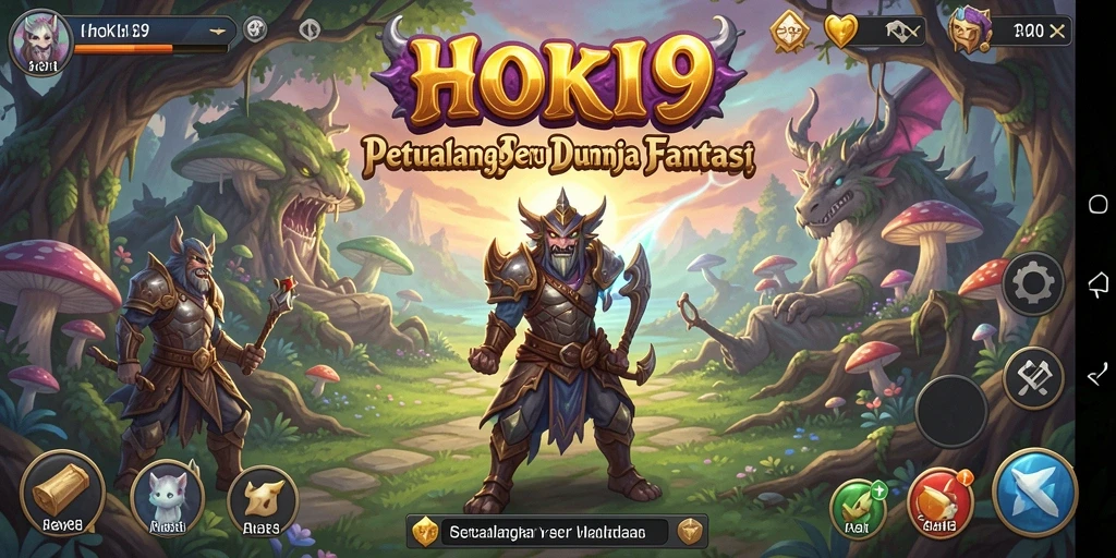 Gameplay HOKI9 yang menampilkan petualangan seru dan dunia fantastis.