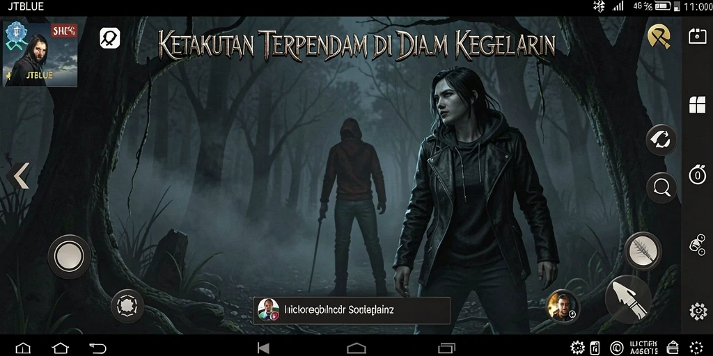 Gameplay JTBLUE yang mendebarkan dengan suasana horor yang mencekam.