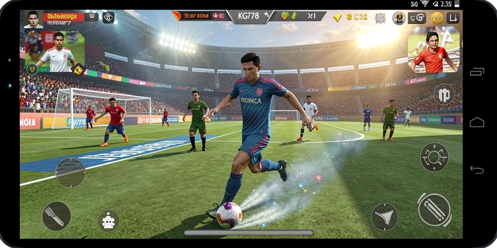 Tampilan gameplay KG778 dengan aksi olahraga seru.