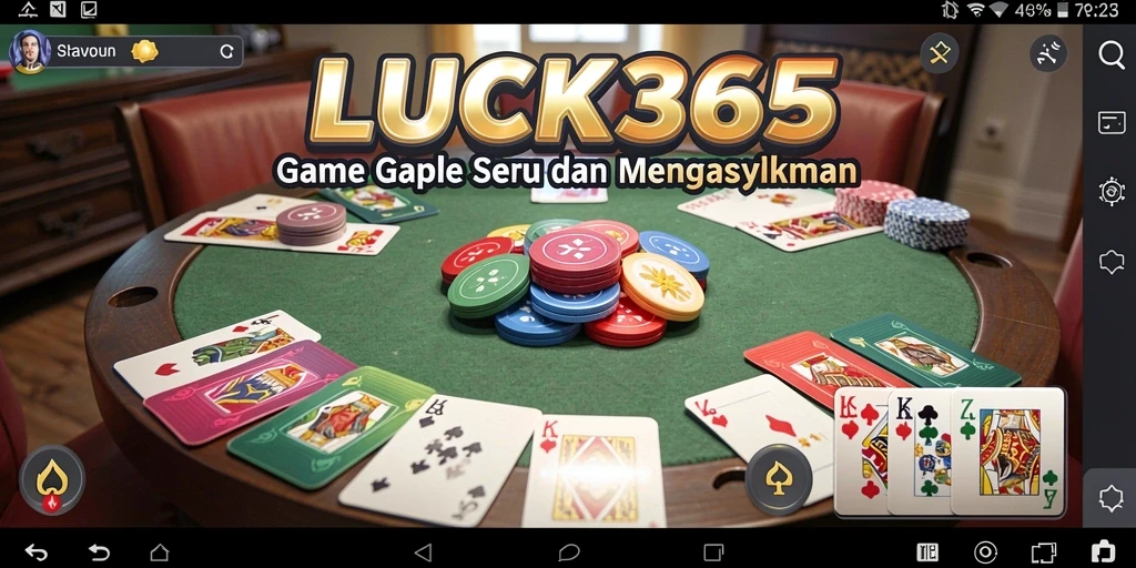Tampilan gameplay LUCK365 yang menarik dan seru saat bermain Gaple.
