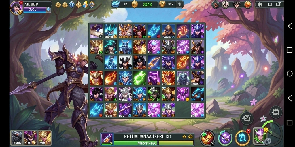Tampilan menarik gameplay seru di MLBB8 game Match-3.