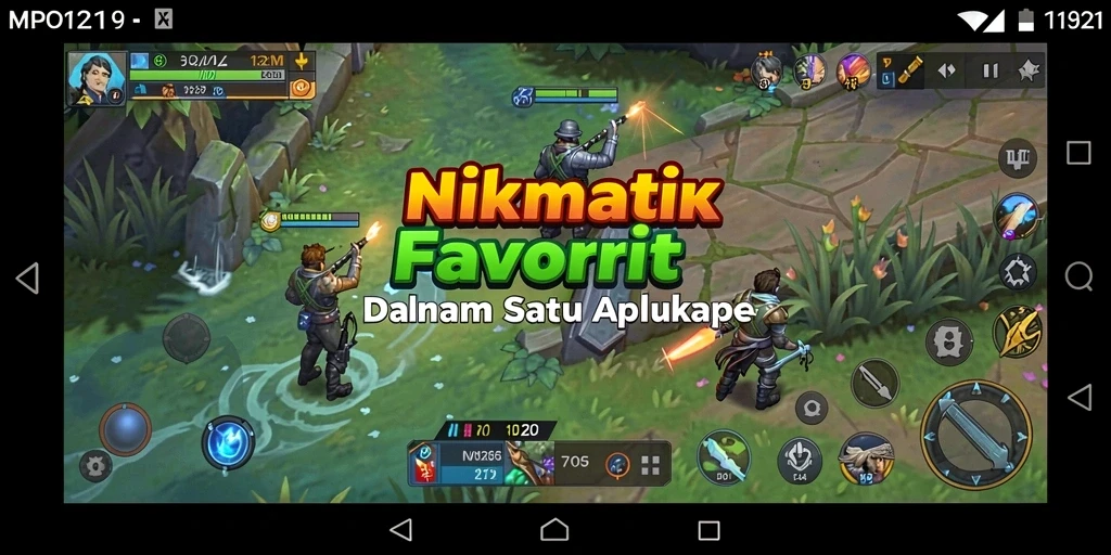 Tampilan menarik dari gameplay MPO1221 yang menampilkan berbagai genre musik.