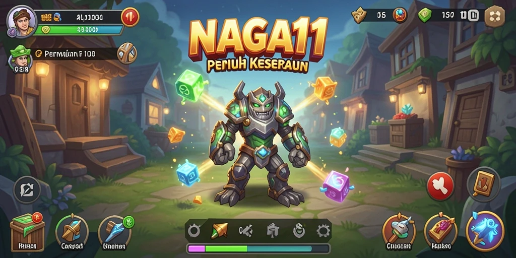 Screenshot gameplay NAGA11 menampilkan pengalaman santai dalam game Idle.
