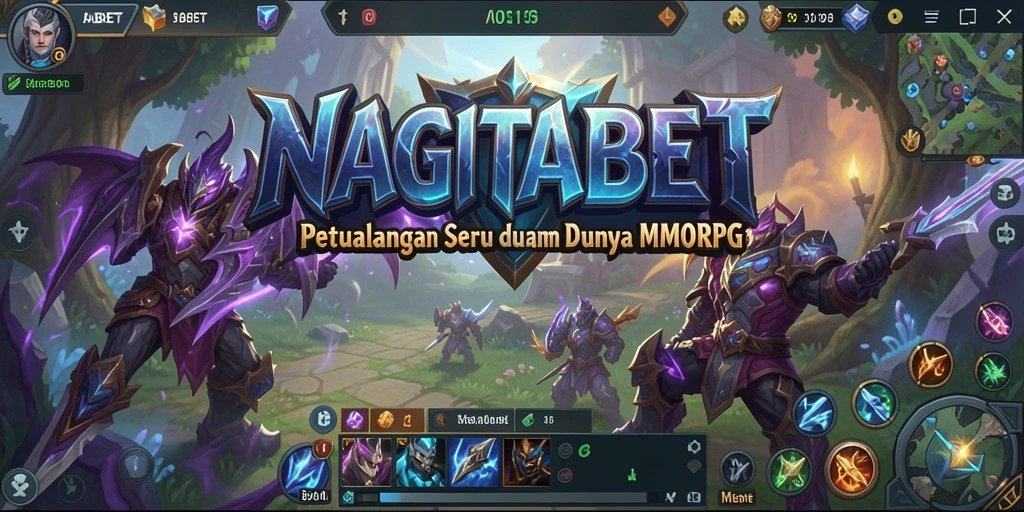 Ilustrasi gameplay seru NAGITABET dalam dunia MMORPG.