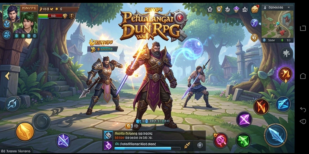 Screenshot gameplay RSNVIP6 menunjukkan aksi pertempuran seru dan karakter yang menakjubkan.