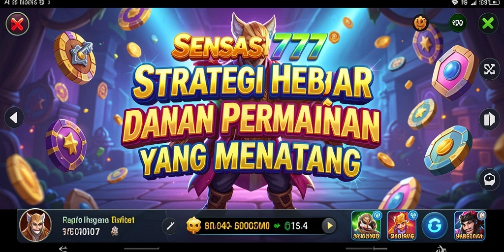 Screenshot SENSASI777 menunjukkan pengalaman gameplay strategi yang intens.