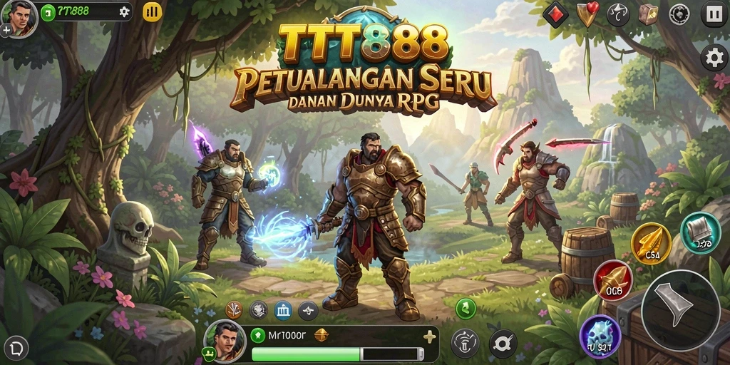 Tampilan gameplay RPG yang menarik dan penuh aksi di TTT888.
