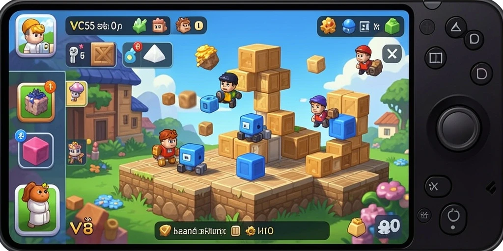 Tampilan gameplay VC55 yang mendebarkan dan penuh warna.